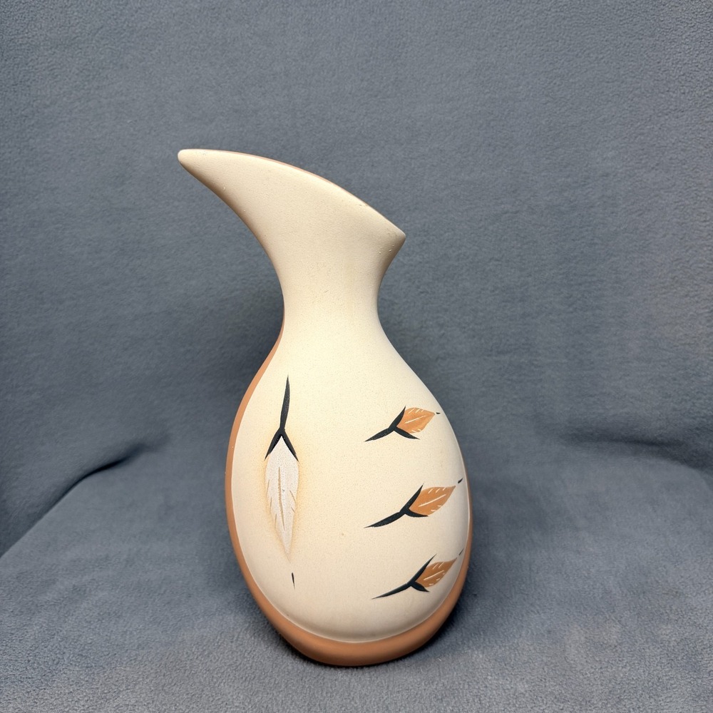 Vintage Broken Arrow Pottery Vase Native American Signed Ceramic